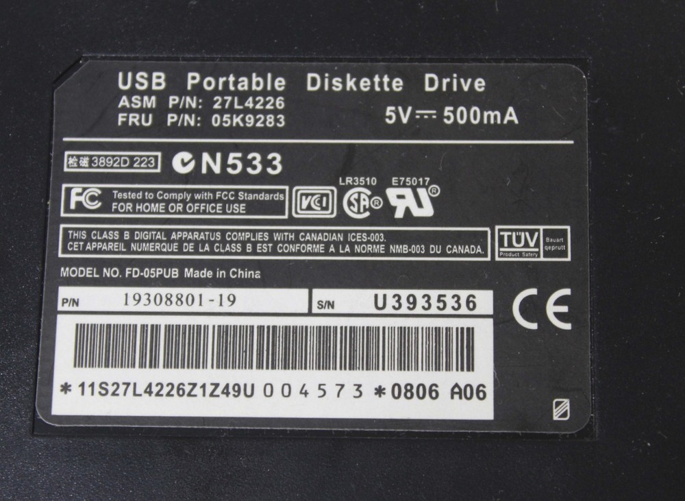 SABRENT USB PORTABLE DISKETTE DRIVE