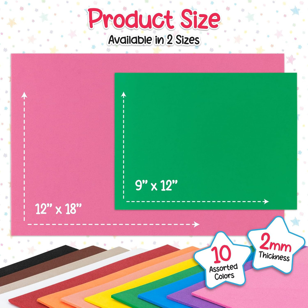 Craft Foam Sheets, White 10 Count