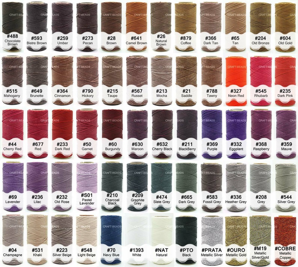 1MM Waxed Polyester Linhasita Cord Macrame Bracelet Thread String 188yards Spool