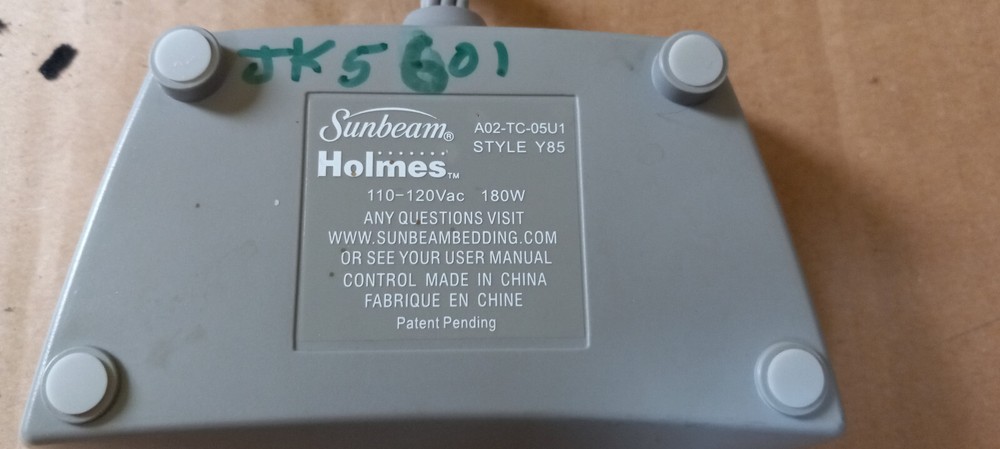 Sunbeam Blanket Control A02-TC-05V1 Style Y85 - Used
