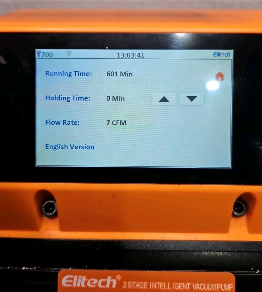 Elitech V700 2-Stage Intelligent Vacuum Pump with Touch Screen