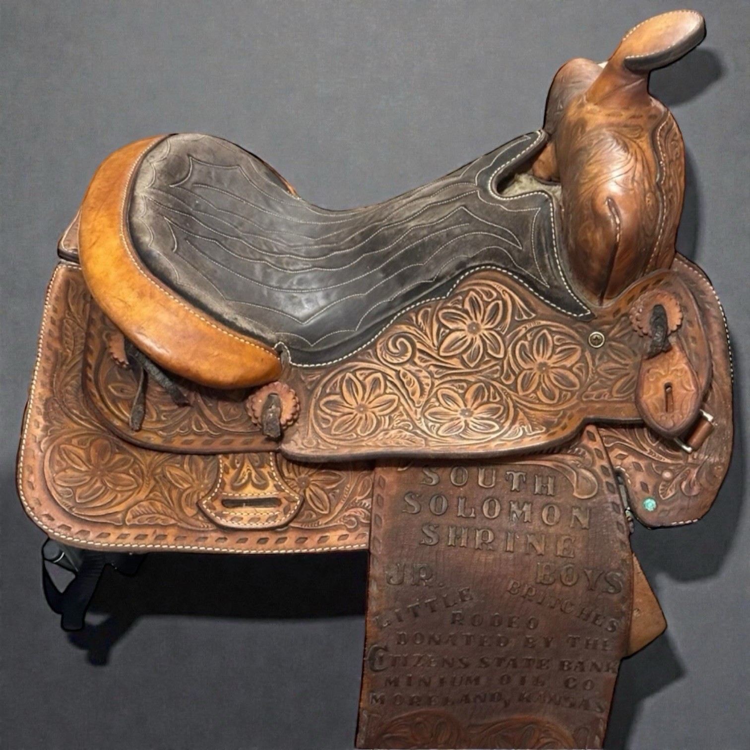 Antique Rider Buford Barrel Saddle 14” Western Rodeo Oil Kansas KS