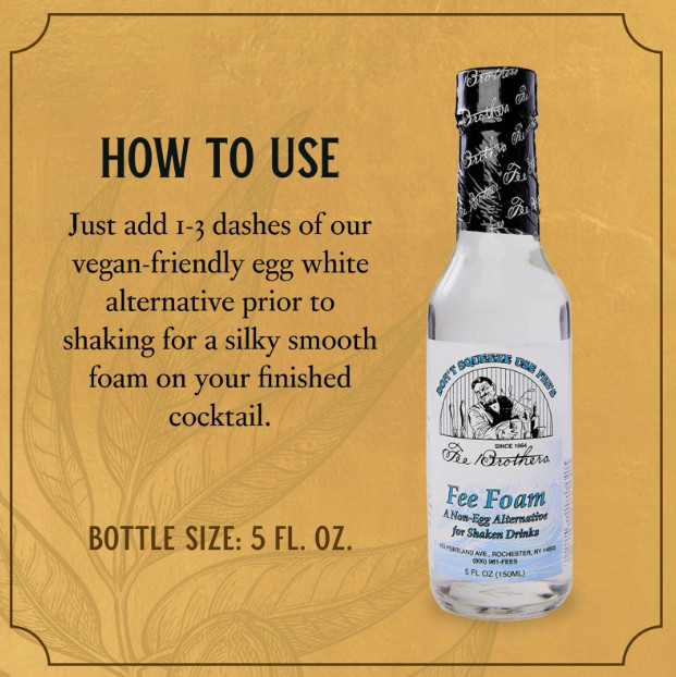 Fee Brothers Fee Foam - Cocktail Foamer and Mixer, Egg Substitute (1 Pack)