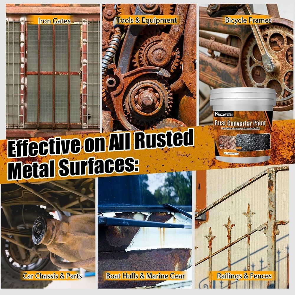 Rust Converter & Metal Primer - Black Anti Rust Coating