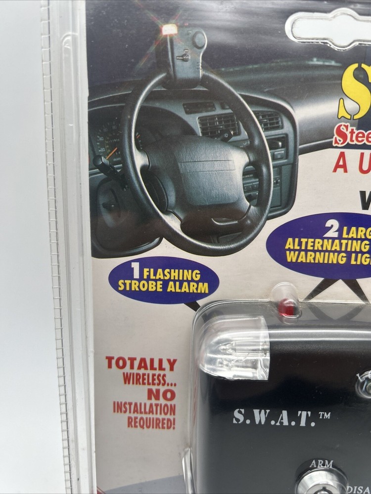 S.W.A.T. Steering Wheel AntiTheft Auto Alarm With 3 Theft Deterring Features