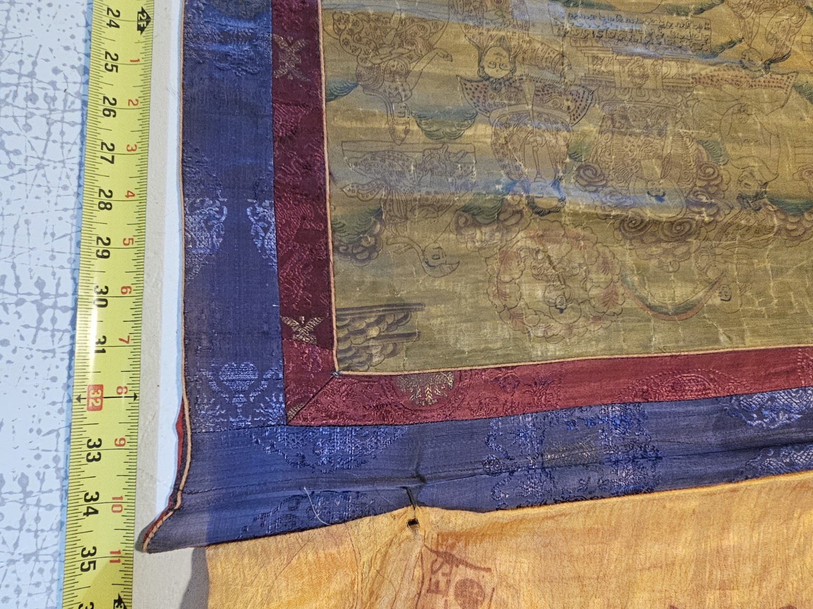 RARE ANTIQUE THANGKA PAINTING 9 DRALA BROTHERS TIBET BUDDHISM MASTERPIECE