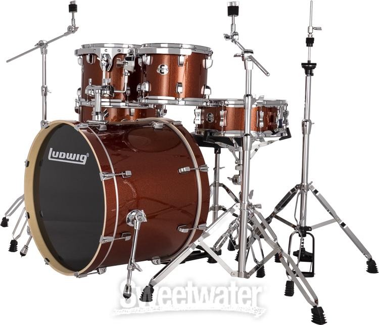 Ludwig Element Evolution 5-piece Drum Set with Hardware - Copper Sparkle