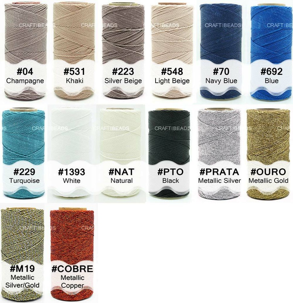 1MM Waxed Polyester Linhasita Cord Macrame Bracelet Thread String 188yards Spool