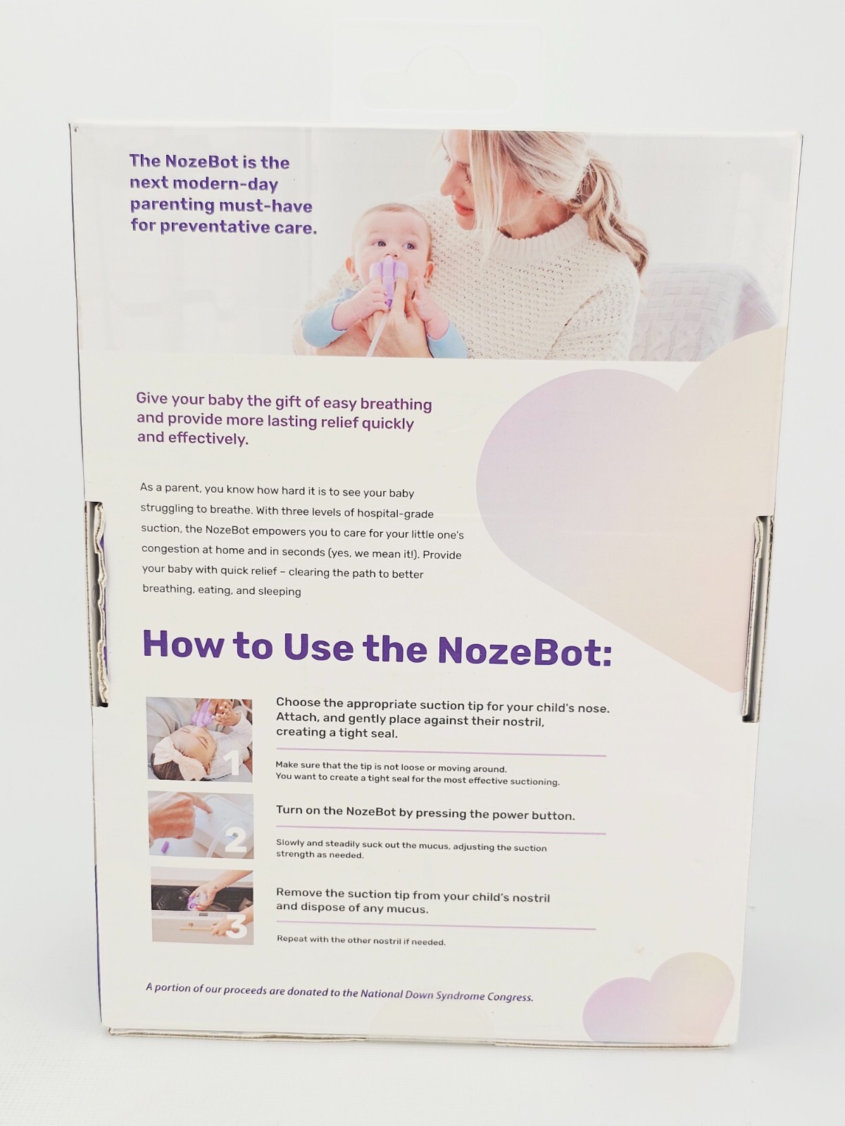 Dr. Noze Best NozeBot Electric Baby Nasal Aspirator High Suction NEW Sealed