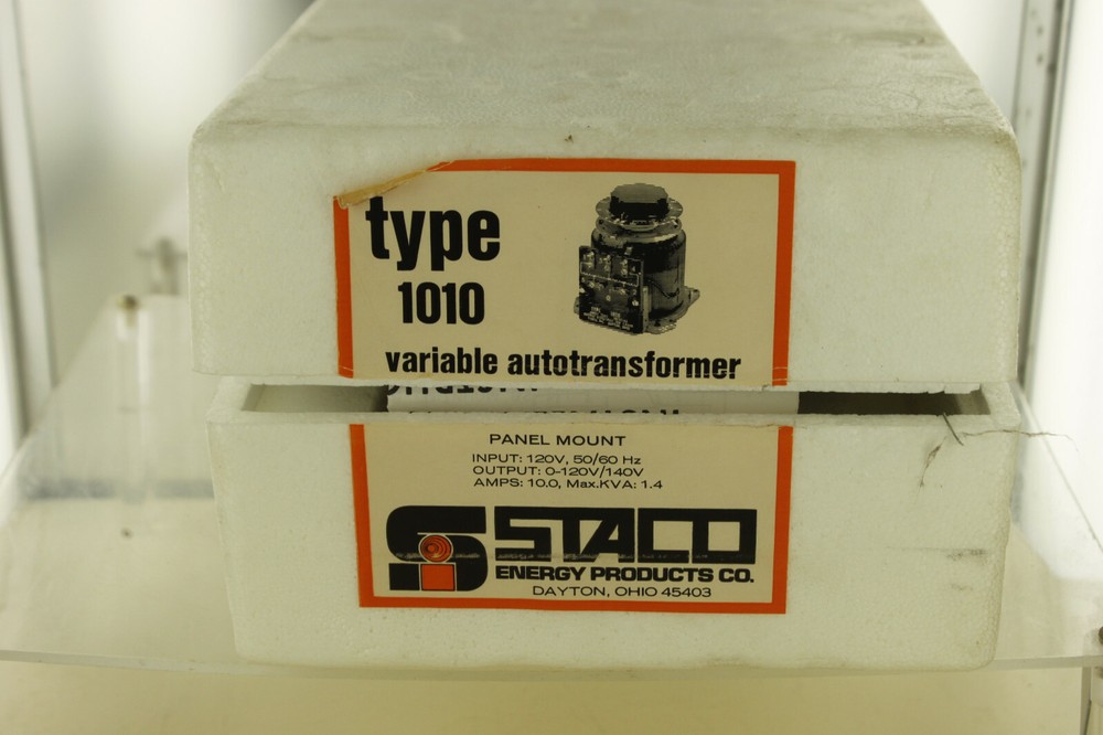 STACO ENERGY 1010 VARIABLE AUTOTRANSFORMER PANEL MOUNT NEW