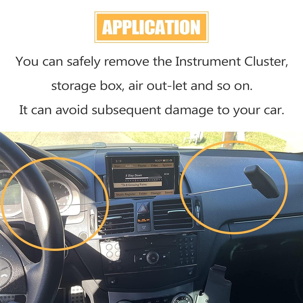 Mekar Instrument Cluster Removal Pulling Hooks Tool Dashboard Removing Tool...