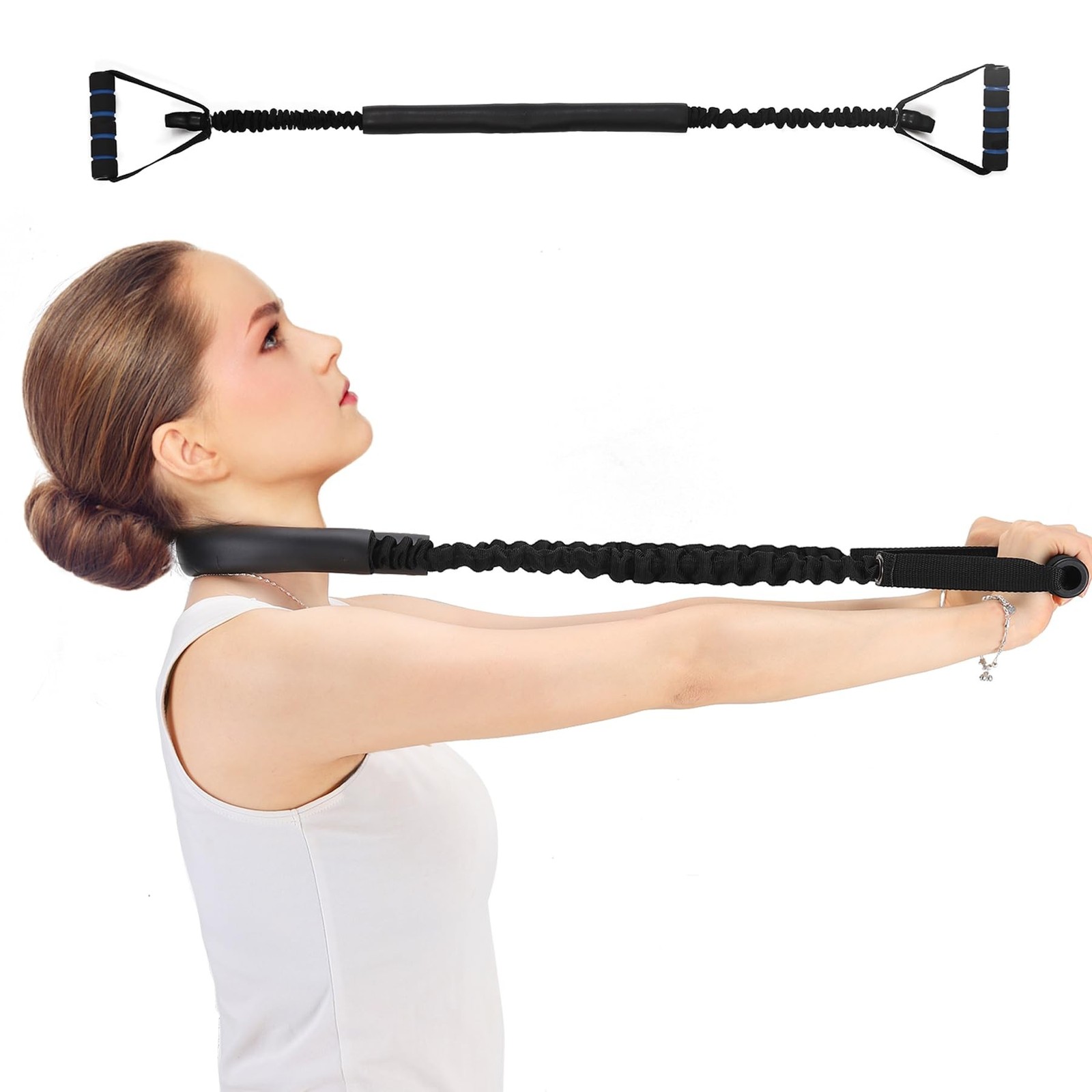 Neck Stretcher Exerciser, Cervical Traction Device, Neck Chiropractor Pull De...