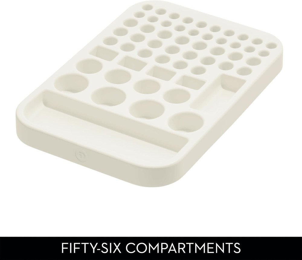 iDesign Recycled Plastic Divided Battery Organizer Insert, Insert