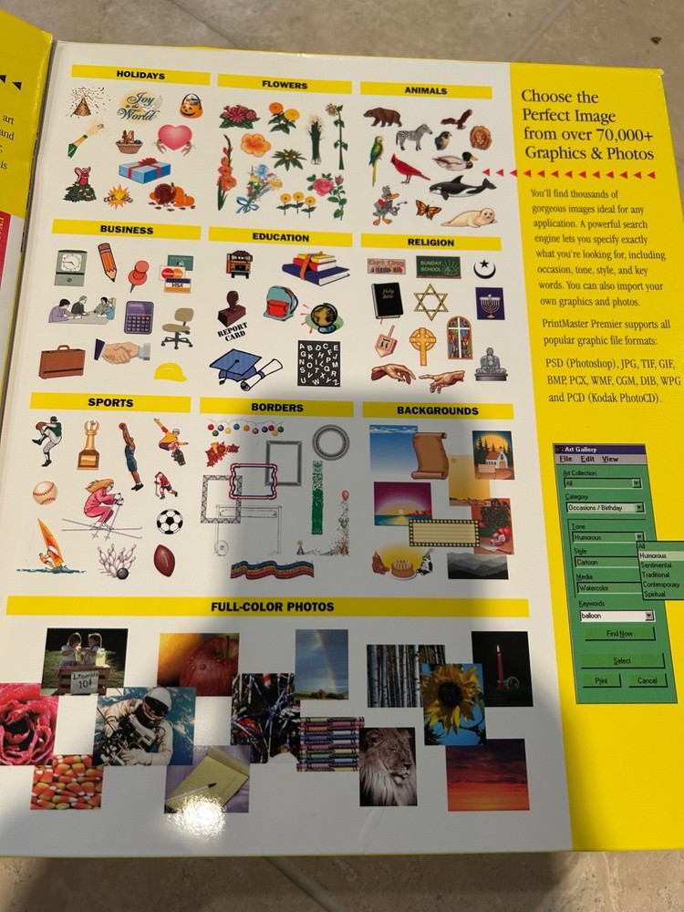 Printmaster Premier publishing suite 7.0 Windows 95/98 software