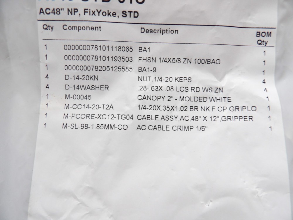 Cooper A048-STD-01C AC48" NP, Fix Yoke, STD Lighting Kit