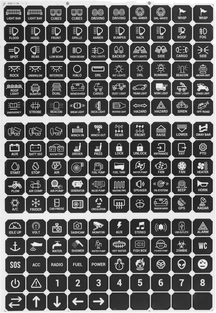 160PCS Switch Panel Sticker for 6/8 Gang Switch Panel Light Switch Labels Decals