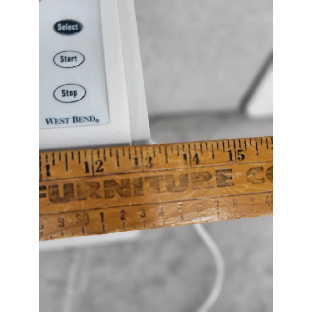 West Bend Automatic Bread & Dough Maker Machine, Model 41028, White