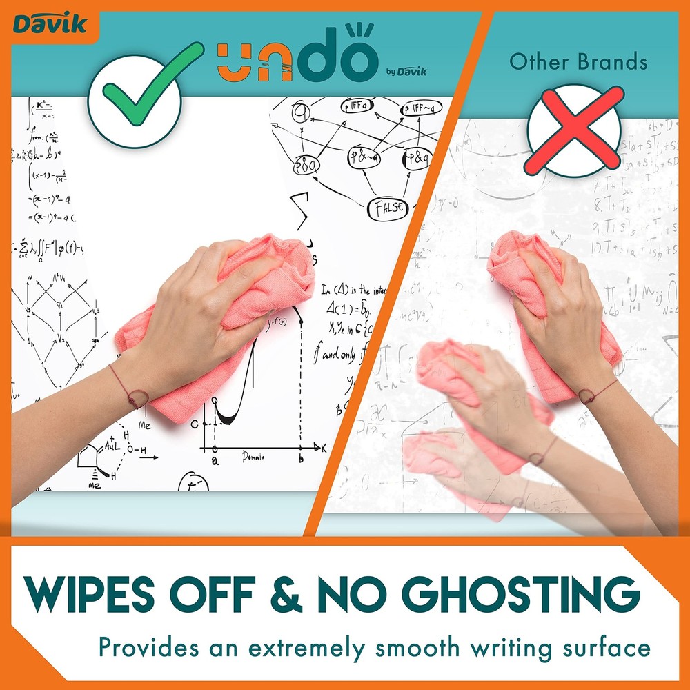 Davik - Multi-Purpose, Easy Cut and Setup Whiteboard Sticker - Customizable P...