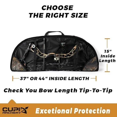 Lightweight Soft Compound Bow Case with Arrow Pocket & Backpack Straps - Durable