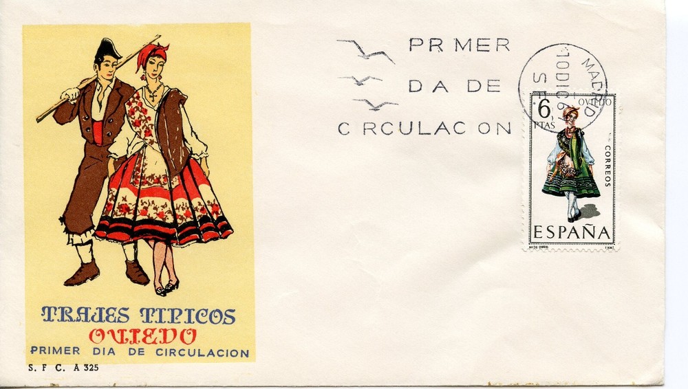 SPAIN 1970 Costumes  FDC2895