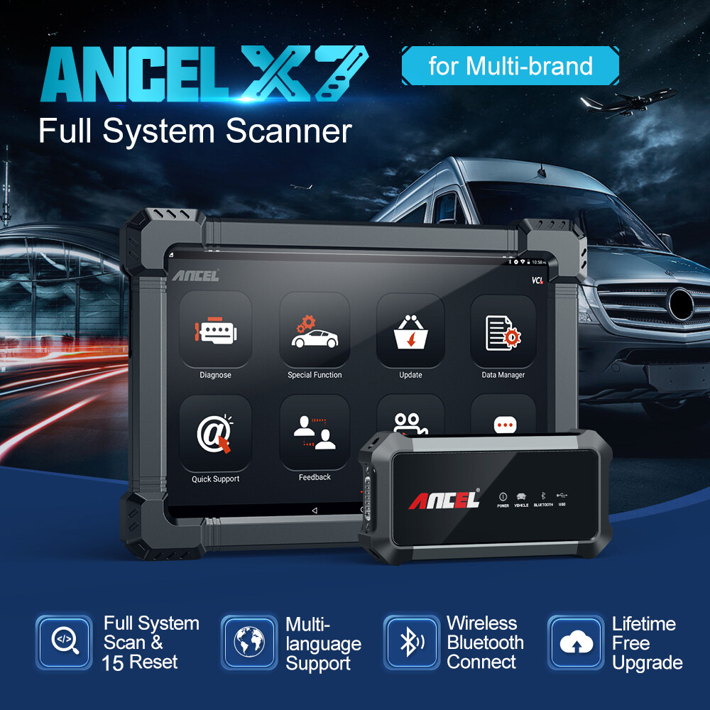 ANCEL X7 Full System Bidirectional OBD2 Scanner Car Diagnostic Tool ECU Coding