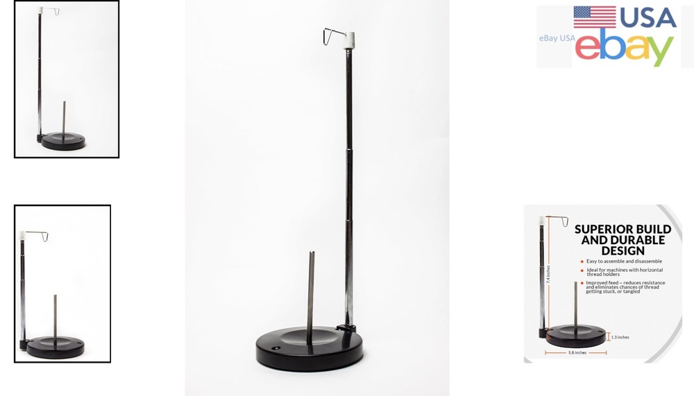 Heavy Plastic Base Thread Spool Stand with Adjustable Design for Convenience