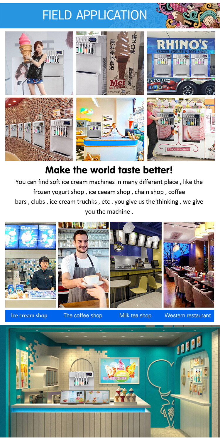 KolIce Commercial ETL 5 Flavors Soft Ice Cream Machine,Yogurt Ice Cream Maker