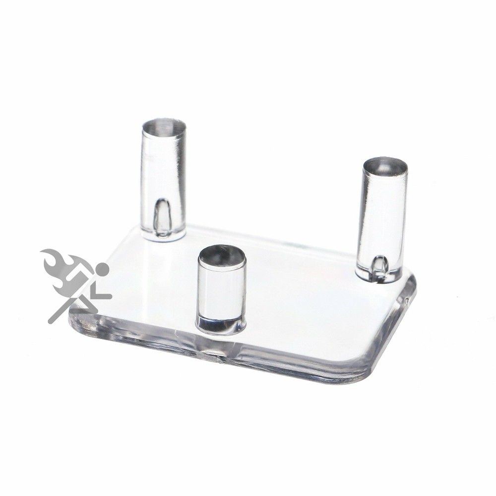 Mineral Geode Fossil Display Stands 2" Acrylic Three Peg Holders, 3 Pack