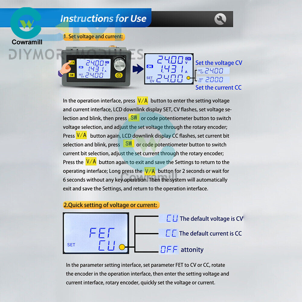 Adjustable CNC Regulated Power Supply Module Constant Volt&Current DC Step-down