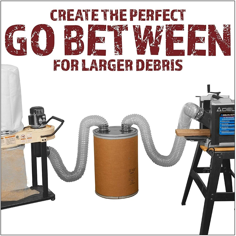4" Cyclone Dust Separator Collector Kit Barrel Drum Trash Can Workshop Extractor