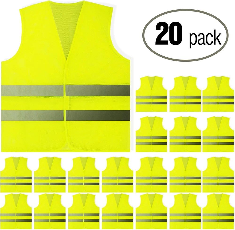Multipurpose Reflective Vests - 20 Count