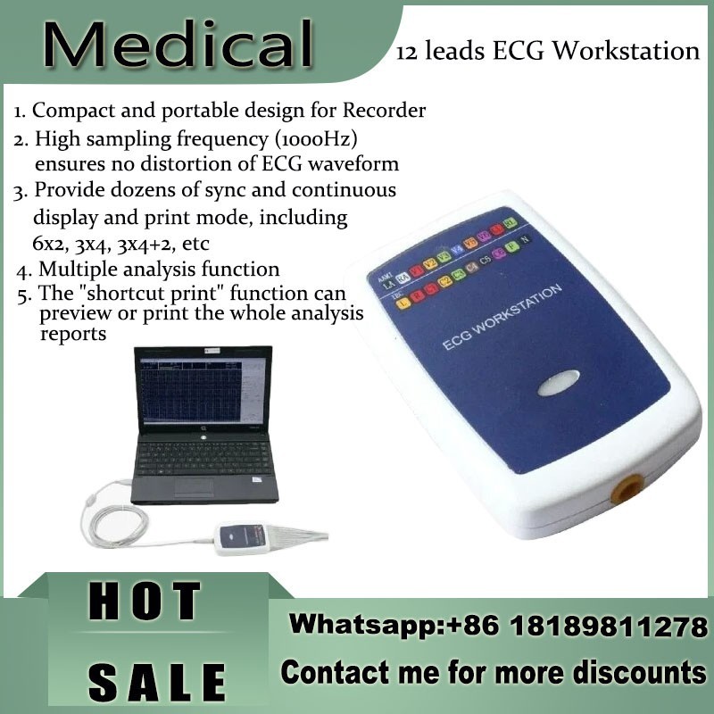 PC-Based ECG Workstation System, 12-Lead Portable Resting ECG EKG Machine