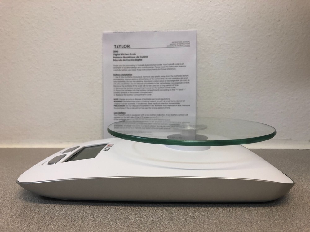 Taylor 384521 Silver/White Digital Kitchen Scale 11 lb