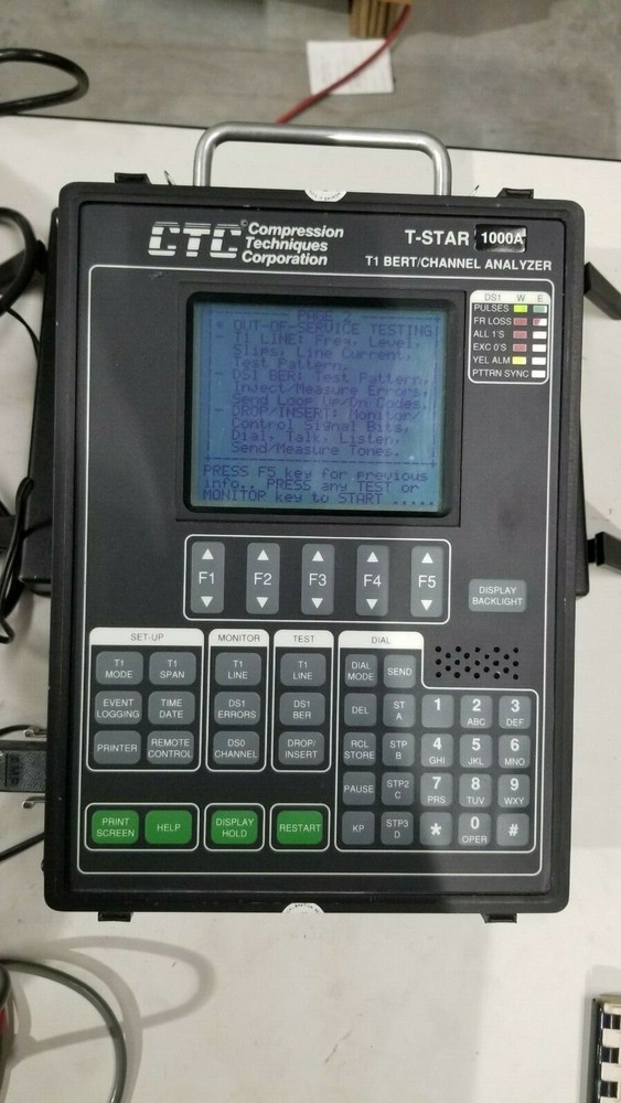 CTC T-STAR 1000A T1 BERT/CHANNEL ANALYZER Complete!