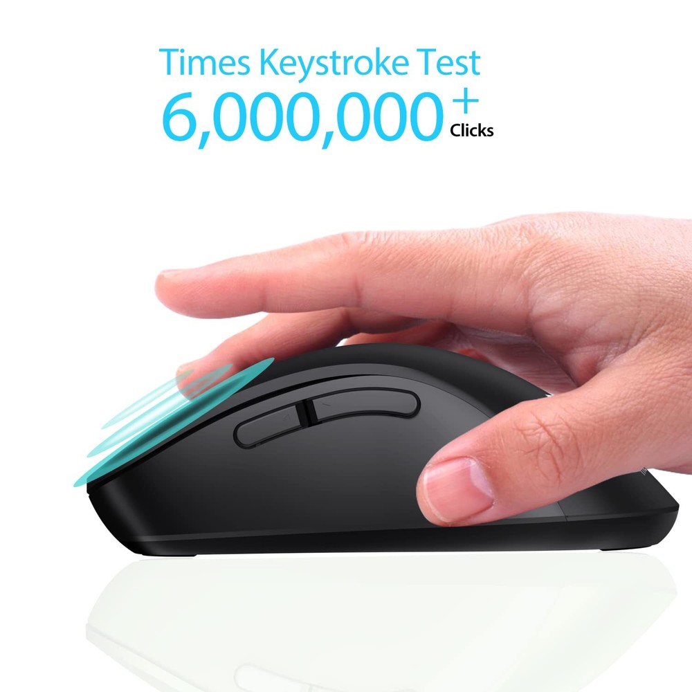 2.4G Wireless Mouse 1200 DPI Computer Wireless Mouse with USB Receiver Portab...