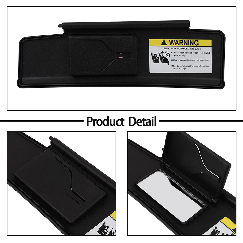 Left Driver Side Sun Visor Black For 2006-2015 Mazda MX-5 Miata