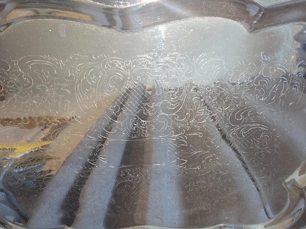 18 x 12 Silver-plated serving tray