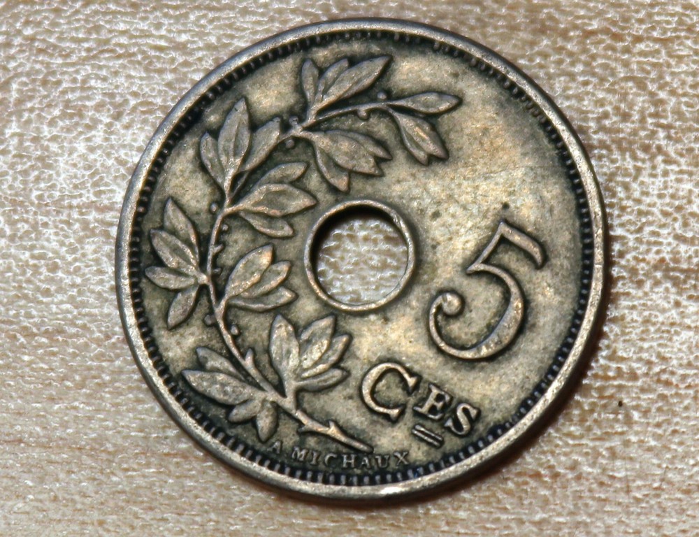 1907 Belgium 5 Centimes French text