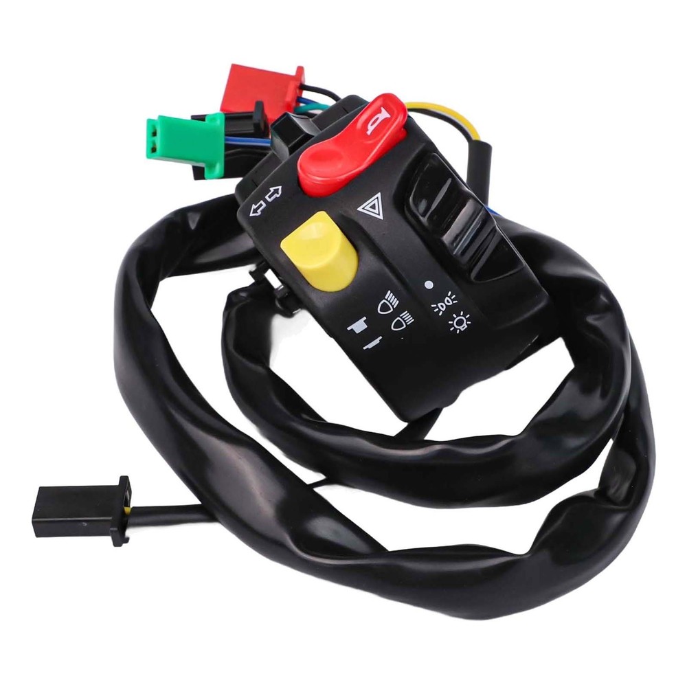Sleek Black Motorcycle Switch Compatible with Various Models for Daily Use