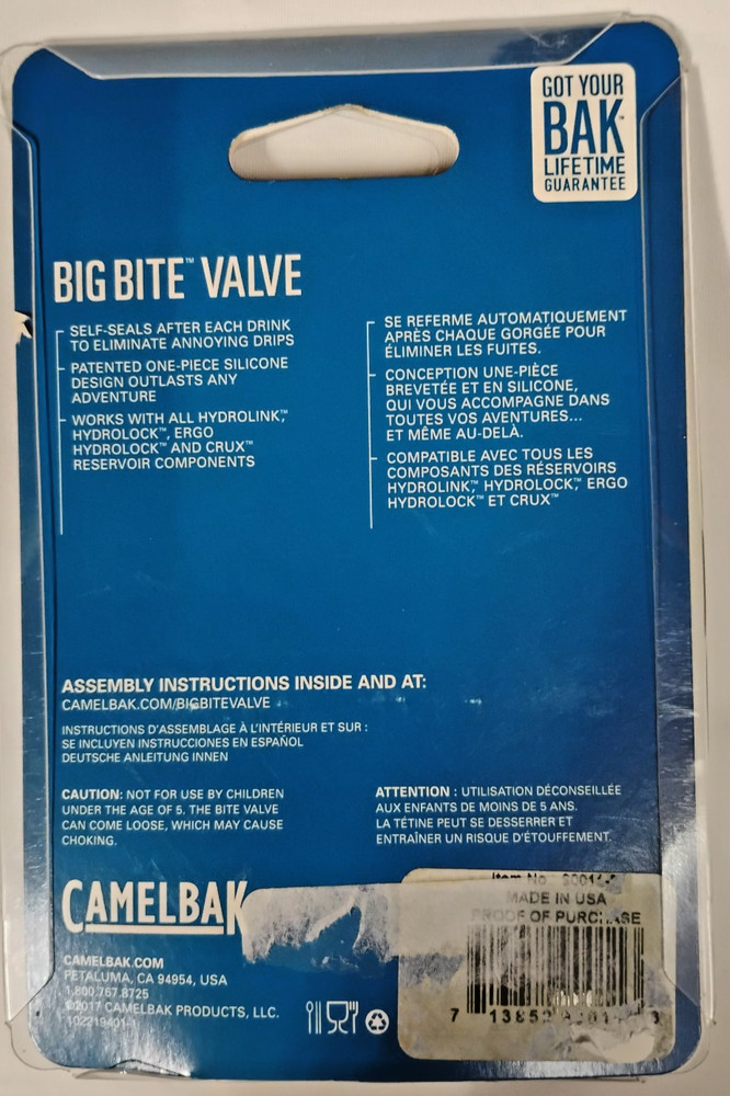Camelbak Big Bite Replacement Hydration Pack Valve, Blue, One