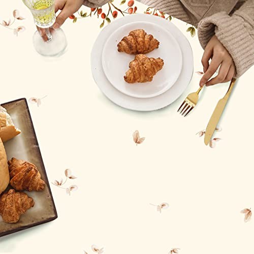 Fall Thanksgiving Double Border Decoration 84" x 60" (Rectangular) Turkey