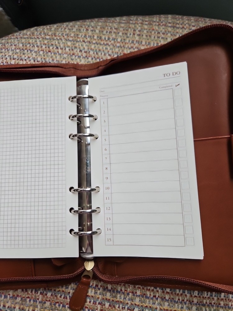 Coach 1990's Leather Organizer Zip Around Planner