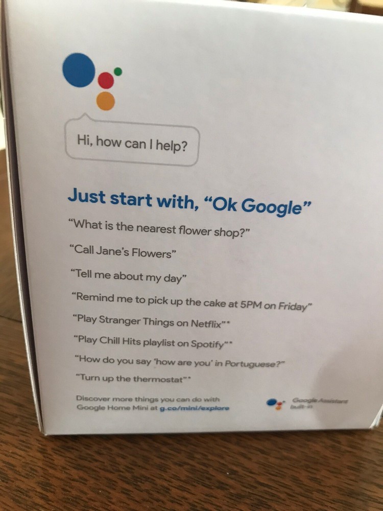 Google Home MIni Chalk color