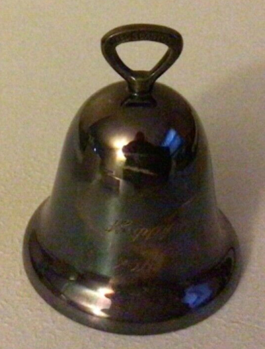Reed & Barton Silver Plated 25th Anniversary Engraved Dinner Bell
