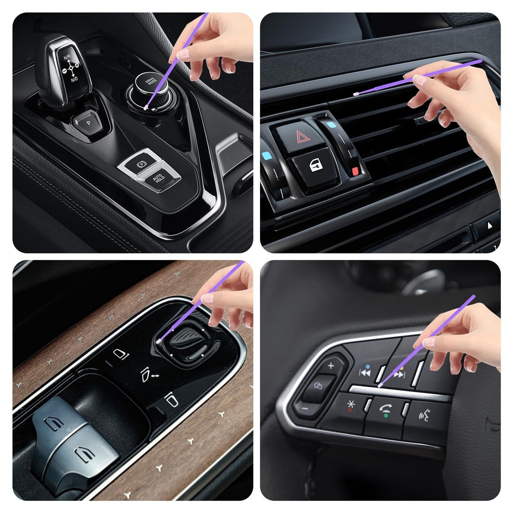 Car Touch Up Paint Brushes 100PCS Nylon Bristles - Micro Brushes for Quick