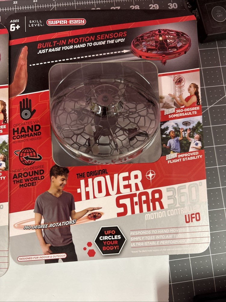 2 Original Hover Star 360 Motion Controlled UFO Black Super Easy Hand Command