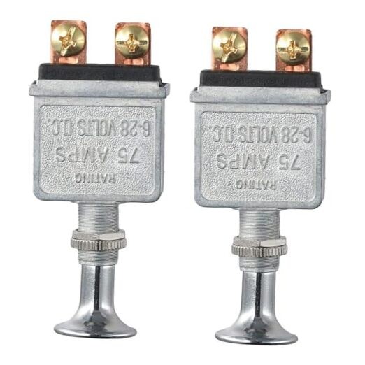 2 Pcs 2 Terminals Heavy Duty Push-Pull Switch,Heavy Duty Push-Pull-On-Off