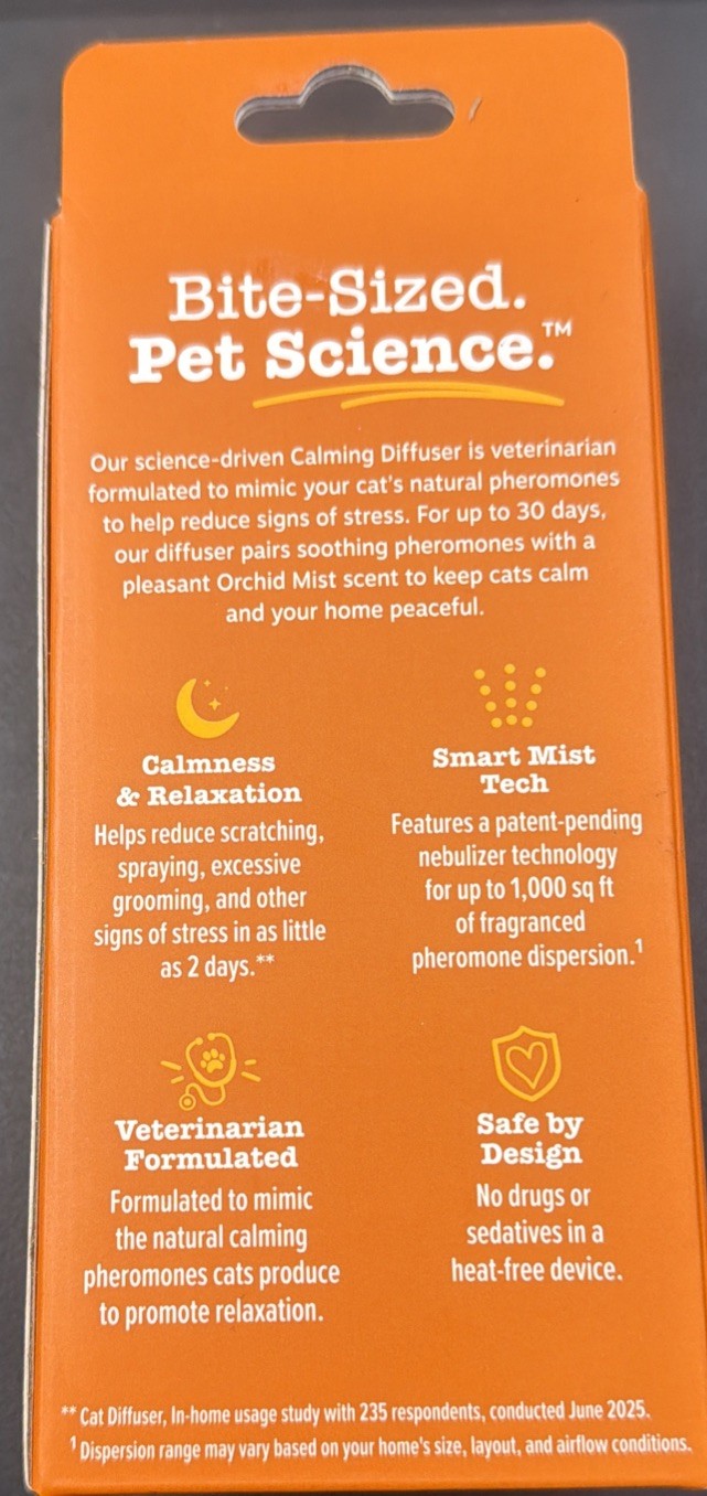 Zesty Paws Calming Diffuser for Cats – Orchid Mist Scent – 30 Day Plug-In