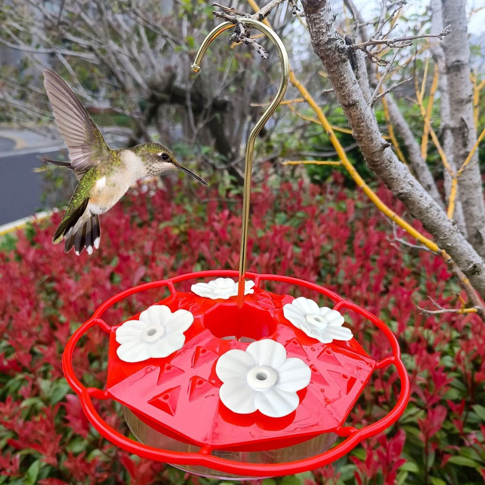30 Sets Hummingbird Flowers, Unique Replaceable Bird Feeder White