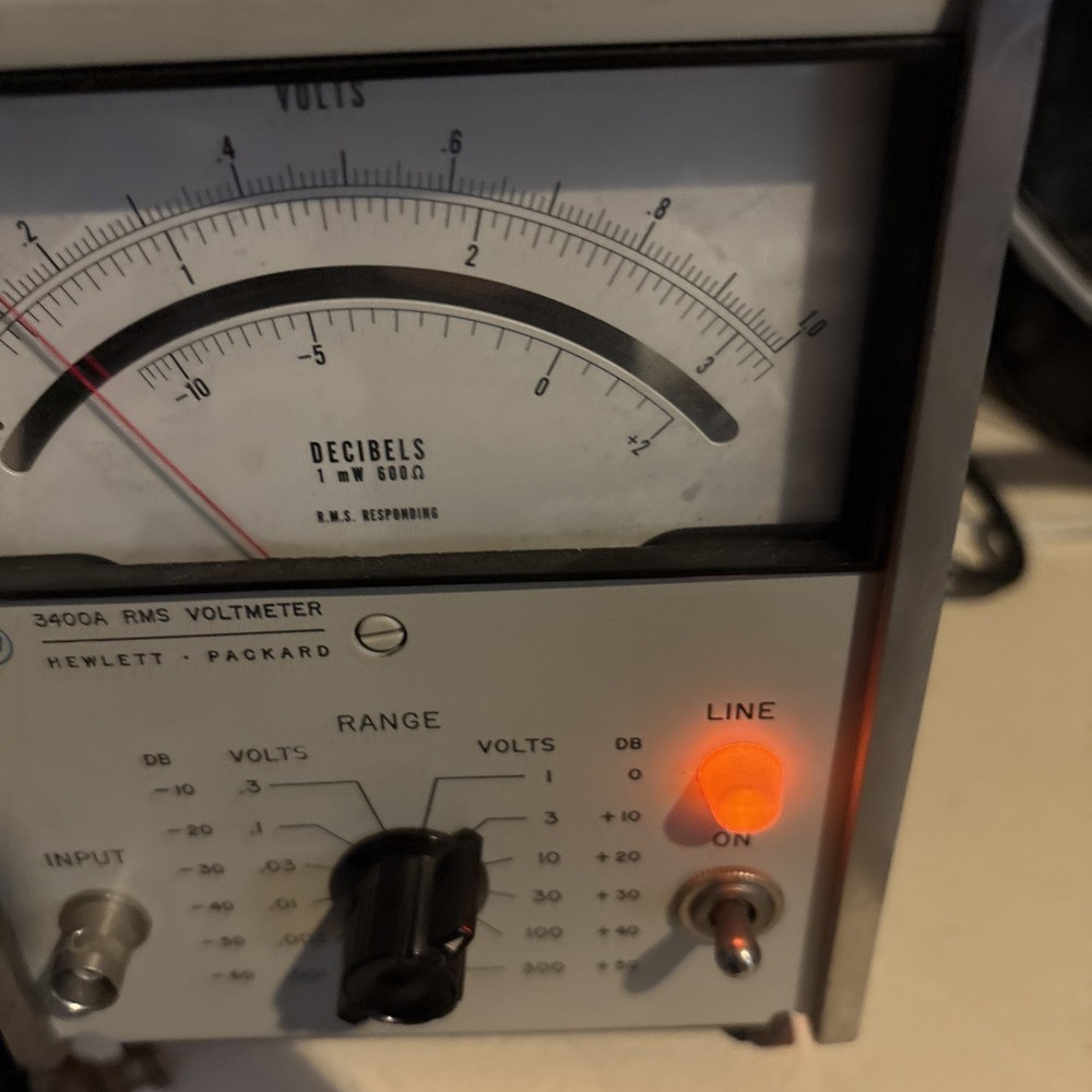 HP Keysight 3400A Analog RMS AC Voltmeter Tested Working